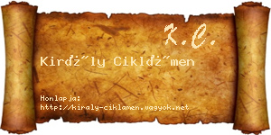 Király Ciklámen névjegykártya